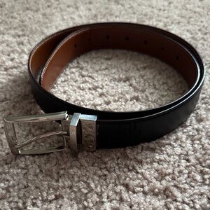 Perry Ellis Black and Brown Leather Belt